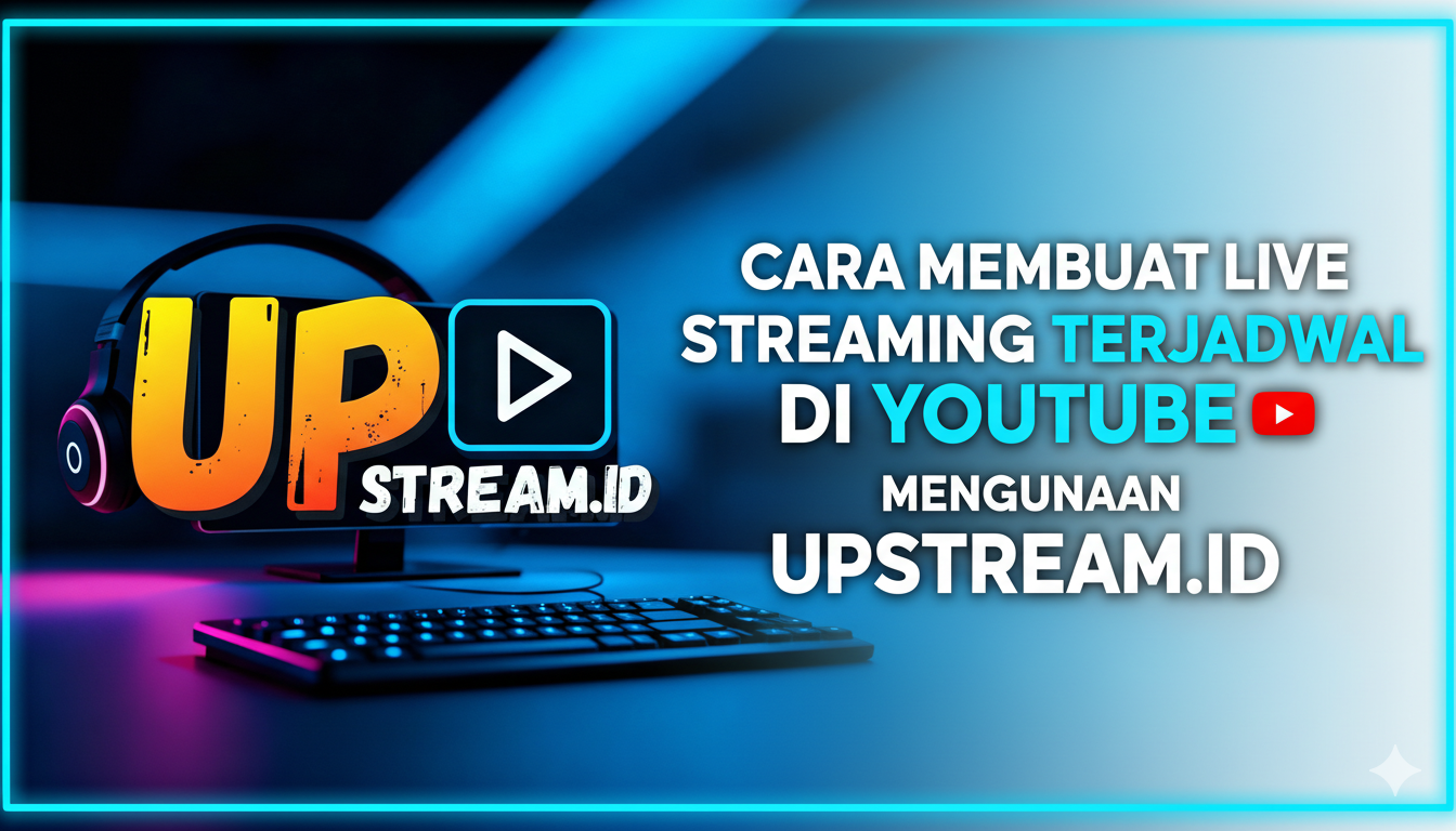 Live Youtube 24/7 Terjadwal manual dengan upstream.id